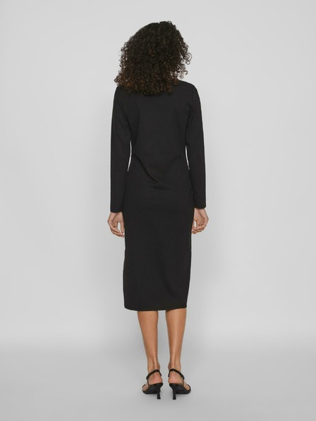 Vila Schwarzes Damen-Midikleid VILA Armerone