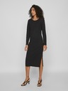 Vila Schwarzes Damen-Midikleid VILA Armerone