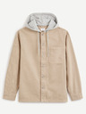Celio Beigefarbenes Herren Dadenim Kapuzensweatshirt Celio