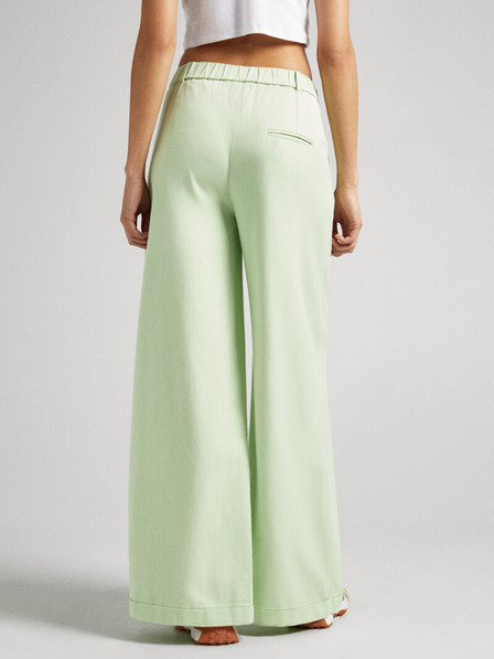 Pepe Jeans Hellgrüne Damen-Weitbeinhose Pepe Jeans Monna