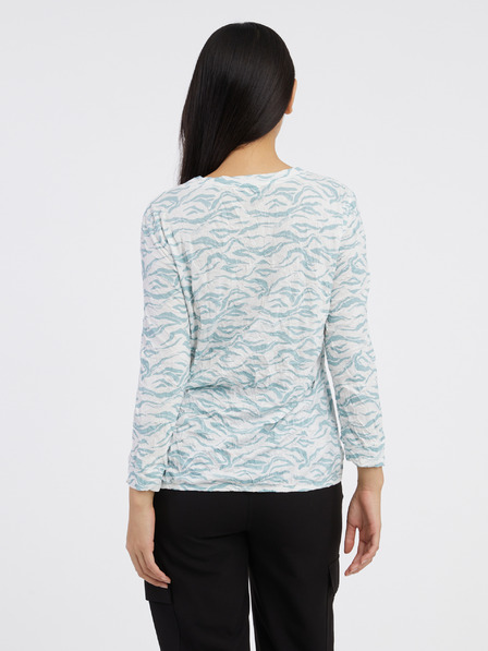 Tom Tailor Weiß-blau gemustertes Damen-T-Shirt Tom Tailor