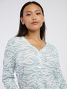 Tom Tailor Weiß-blau gemustertes Damen-T-Shirt Tom Tailor