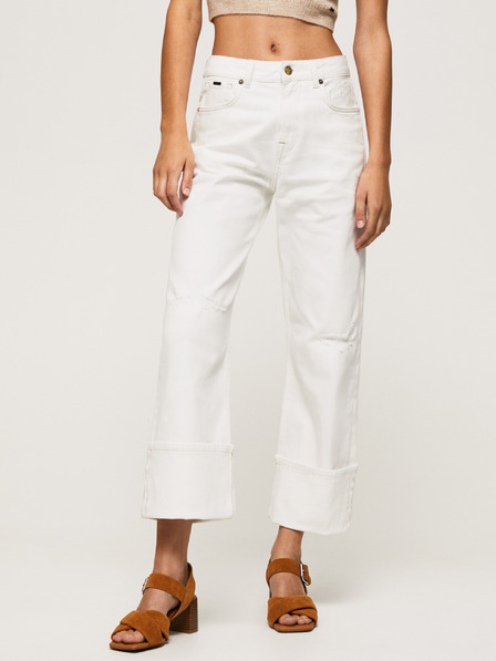 Pepe Jeans Weiße Damenjeans mit gerader Passform Pepe Jeans