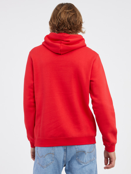 Converse Roter Unisex-Kapuzenpullover Converse Go-To Wortmarke