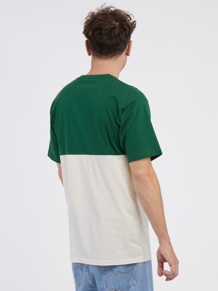 Vans Weißes und grünes Herren VANS Colorblock T-shirt