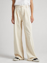 Pepe Jeans Cremefarbene Damenjeans mit weitem Bein Pepe Jeans Cecilia