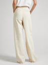 Pepe Jeans Cremefarbene Damenjeans mit weitem Bein Pepe Jeans Cecilia