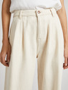 Pepe Jeans Cremefarbene Damenjeans mit weitem Bein Pepe Jeans Cecilia