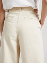 Pepe Jeans Cremefarbene Damenjeans mit weitem Bein Pepe Jeans Cecilia