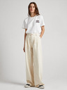 Pepe Jeans Cremefarbene Damenjeans mit weitem Bein Pepe Jeans Cecilia