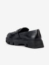 Geox Schwarze Damen Leder Plateau-Slipper Geox Vilde