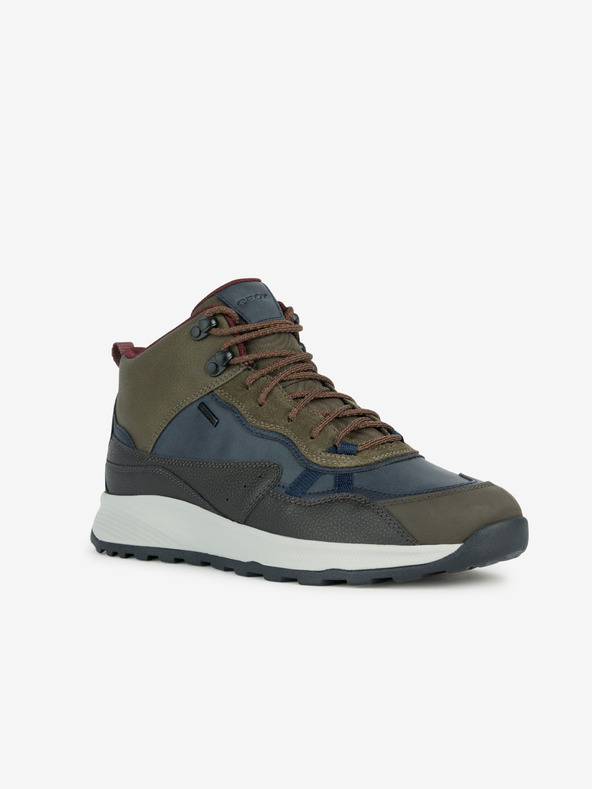 Geox Khakifarbene Herren-Sneaker mit Wildleder-Details Geox Terrestre