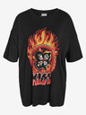 Noisy May Schwarzes Damen Kurzarm T-Shirt Noisy May Ida Kiss