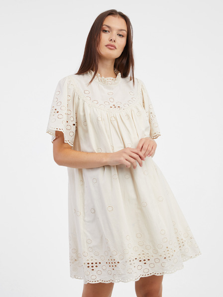 Vila Beigefarbenes VILA Tula Kleid für Damen