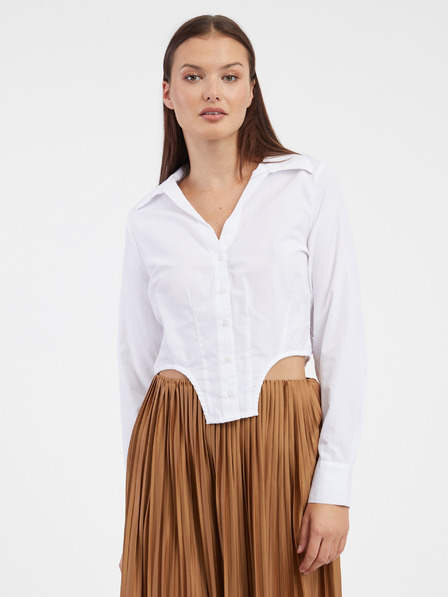 ONLY Weißes Damen-Shirt mit Korsett ONLY Agla