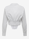 ONLY Weißes Damen-Shirt mit Korsett ONLY Agla