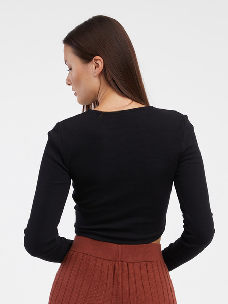 Noisy May Schwarzes langärmeliges Damen-Basic-T-Shirt Noisy May Aya
