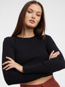 Noisy May Schwarzes langärmeliges Damen-Basic-T-Shirt Noisy May Aya