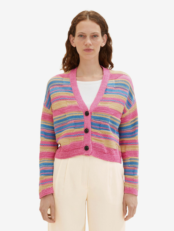 Tom Tailor Tom Tailor Rosa Gestreifter Pullover für Damen