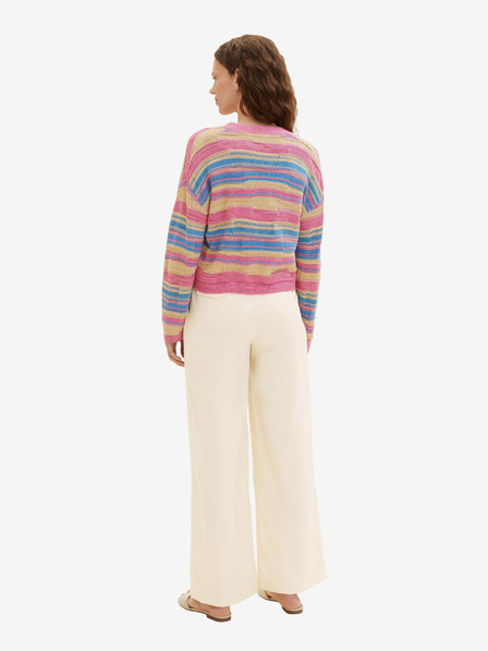 Tom Tailor Tom Tailor Rosa Gestreifter Pullover für Damen