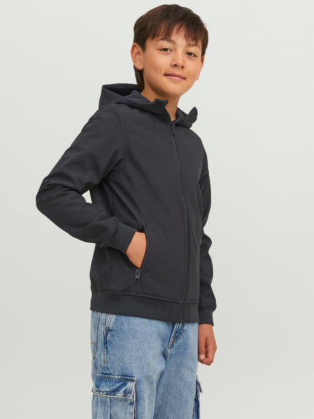 Jack & Jones Schwarze Jack & Jones Basic-Softshell-Jacke für Jungen