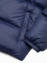 Ombre Clothing Dunkelblaue Herren-Steppwinterjacke mit Kapuze Ombre Clothing