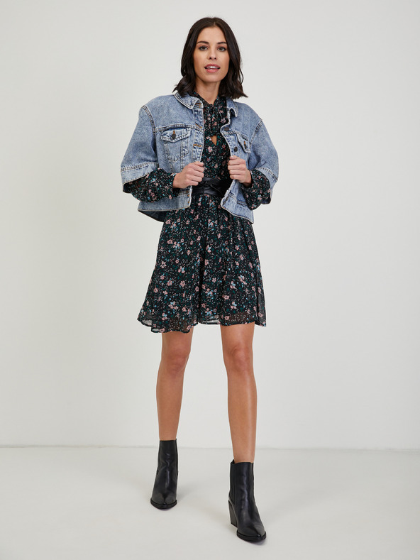 Orsay Schwarzes Damen Blumenkleid ORSAY