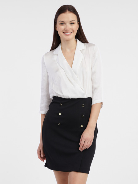 Orsay Cremefarbenes und schwarzes Damen-Bleistiftrock ORSAY
