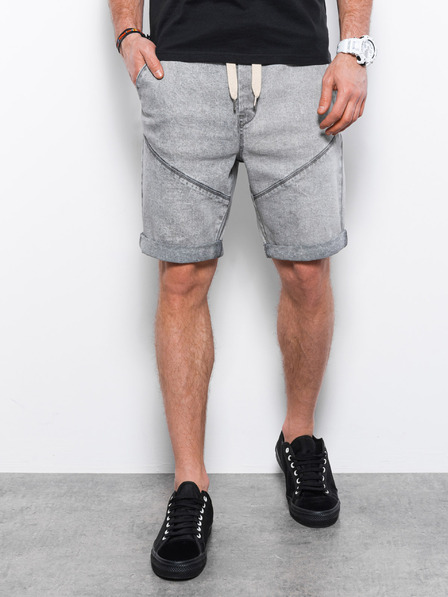Ombre Clothing Graue Denim-Shorts für Herren Ombre Clothing W361