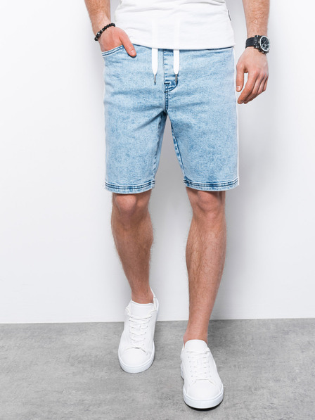 Ombre Clothing Hellblaue Herren Denim Shorts Ombre Clothing W363