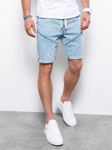 Ombre Clothing Hellblaue Denim-Shorts für Herren Ombre Clothing W361