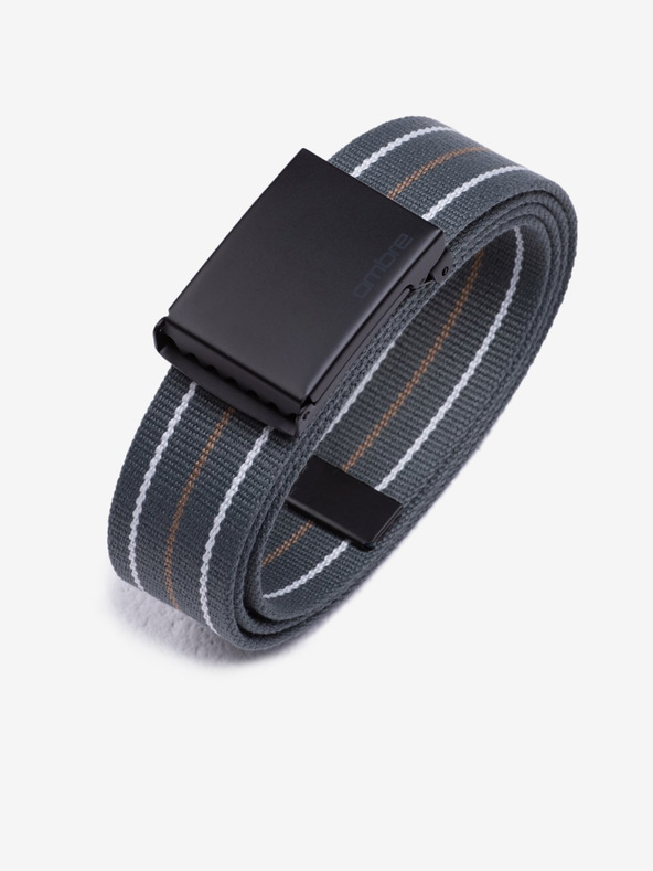Ombre Clothing Herren-Stoffgürtel - Grau A648