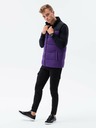 Ombre Clothing Schwarz-lila Herren-Steppweste Ombre Clothing