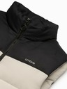 Ombre Clothing Schwarz-beige Herren-Steppweste Ombre Clothing