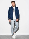 Ombre Clothing Herren Frühlings-Bomberjacke C439 - Marine