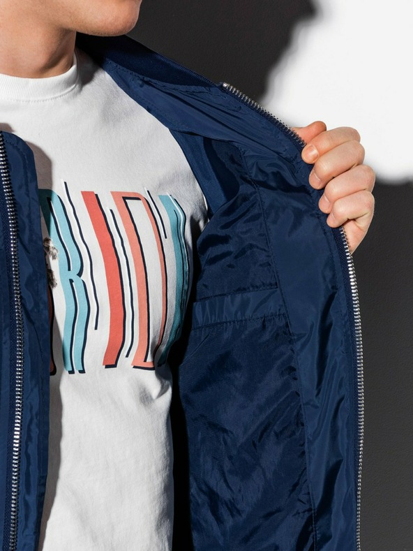 Ombre Clothing Herren Frühlings-Bomberjacke C439 - Marine