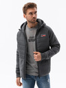 Ombre Clothing Dunkelgraue leichte Herren-Kapuzenjacke Ombre Kleidung