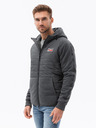 Ombre Clothing Dunkelgraue leichte Herren-Kapuzenjacke Ombre Kleidung