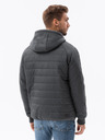 Ombre Clothing Dunkelgraue leichte Herren-Kapuzenjacke Ombre Kleidung