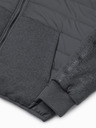 Ombre Clothing Dunkelgraue leichte Herren-Kapuzenjacke Ombre Kleidung