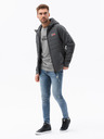 Ombre Clothing Dunkelgraue leichte Herren-Kapuzenjacke Ombre Kleidung