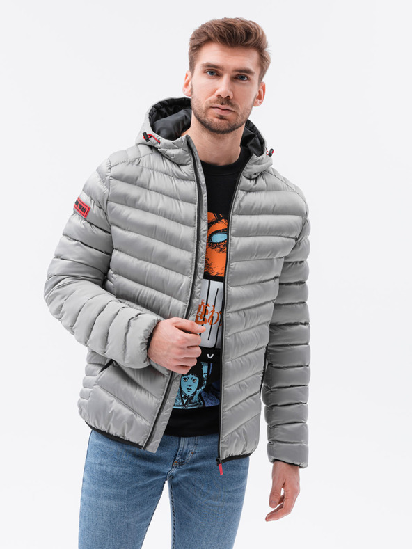 Ombre Clothing Ombre Clothing C368 Grau Herren Übergangsjacke