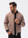 Ombre Clothing Beige Herren-Bomber C516