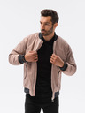 Ombre Clothing Beige Herren-Bomber C516