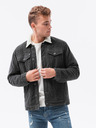 Ombre Clothing Dunkelgrau Herren Ombre Clothing C524 Übergangsjacke