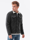 Ombre Clothing Dunkelgrau Herren Ombre Clothing C524 Übergangsjacke