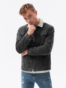 Ombre Clothing Dunkelgrau Herren Ombre Clothing C524 Übergangsjacke