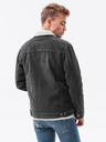 Ombre Clothing Dunkelgrau Herren Ombre Clothing C524 Übergangsjacke