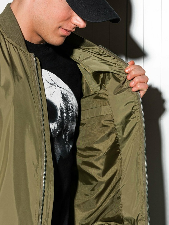 Ombre Clothing Khaki Herren-Leichtgewicht-Jacke C439