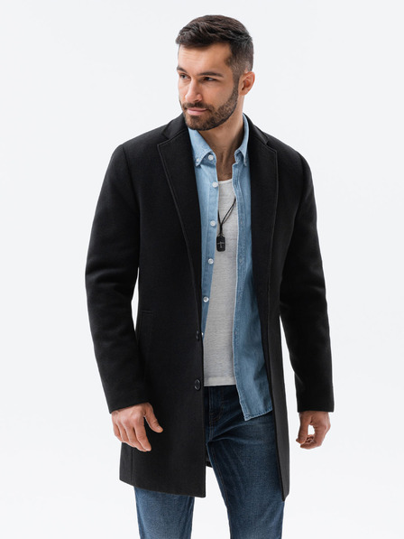 Ombre Clothing Schwarzer Leichter Herrenmantel Ombre Kleidung